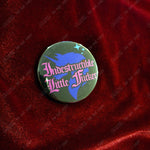 Indestructible Unicorn Purple Button Pin