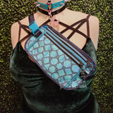 Teal Dice Travel Belt Bag