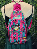 Loo Loo Land Teal & Pink Convertible Retro Bag