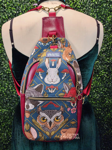 Rabbit & Owl Forest Friends Convertible Retro Bag