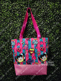 Loo Loo Pink & Teal Tote Bag