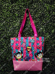 Loo Loo Pink & Teal Tote Bag