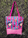 Loo Loo Pink & Teal Tote Bag