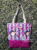 Loo Loo Purple & Mint Tote Bag