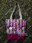 Loo Loo Purple & Mint Tote Bag