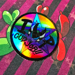 Rainbow Holo GUD JOB Vinyl Sticker