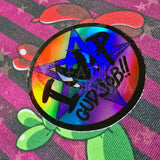 Rainbow Holo GUD JOB Vinyl Sticker