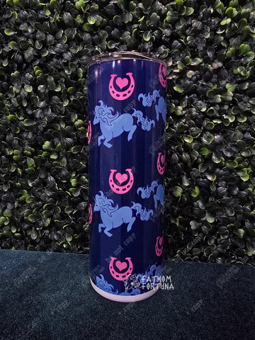 Blitz's Horse Blanket Blue 20oz Stainless Steel Insulated Drink Tumbler Made To Order