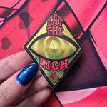Striker Eat The Rich Gold Mirror Vinyl Sticker