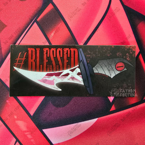 #BLESSED Dagger Reflective Vinyl Sticker