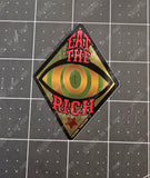 Striker Eat The Rich Gold Mirror Vinyl Sticker