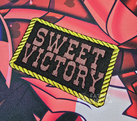 Striker Sweet Victory Rectangle Embroidered Iron On Patch