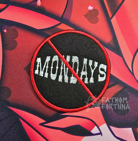 Husk Hates Mondays Embroidered Iron On Patch