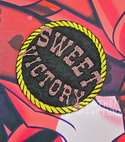 Striker Sweet Victory Circle Embroidered Iron On Patch