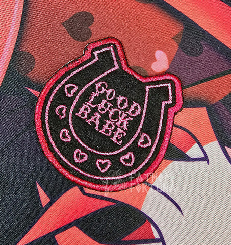 Lucky Babe Embroidered Iron On Patch