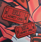 Ticket To Hell Embroidered Iron On Patch Helluva Boss