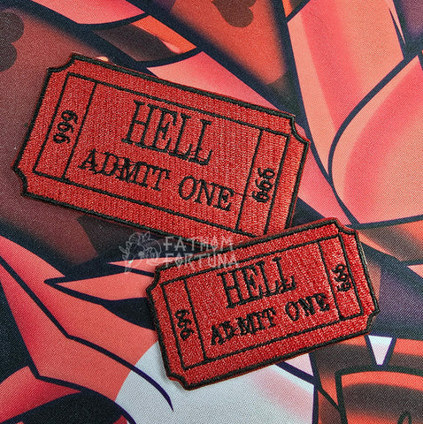Ticket To Hell Embroidered Iron On Patch Helluva Boss
