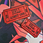 Ticket To Hell Embroidered Iron On Patch Helluva Boss