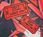 Ticket To Hell Embroidered Iron On Patch Helluva Boss