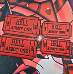 Ticket To Hell Embroidered Iron On Patch Helluva Boss