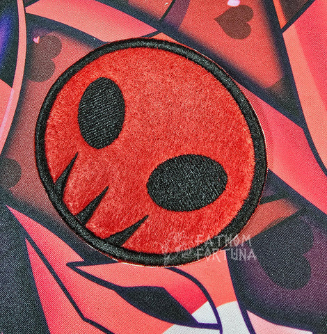Blitzø's Skull Pendant Embroidered Iron On Patch Helluva Boss