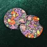 Witchy Pokes Rubberized Car Coasters MADE TO ORDER