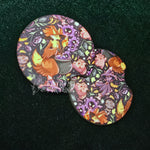 Witchy Pokes Rubberized Car Coasters MADE TO ORDER