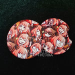 Anya Faces Rubberized Car Coasters MADE TO ORDER