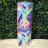 Broken Glass Emblems Rainbow 20oz Stainless Steel Insulated Drink Tumbler Made To Order