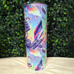 Broken Glass Emblems Rainbow 20oz Stainless Steel Insulated Drink Tumbler Made To Order