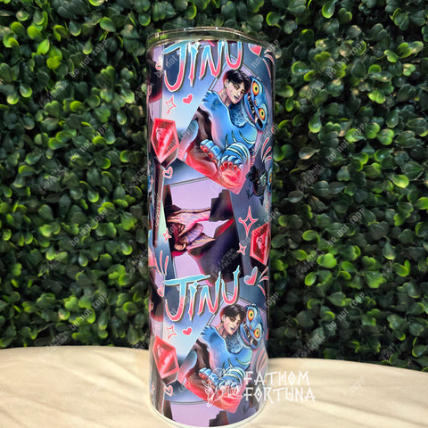 Demon Boy & Tiger Pastel 20oz Stainless Steel Insulated Drink Tumbler Made To Order