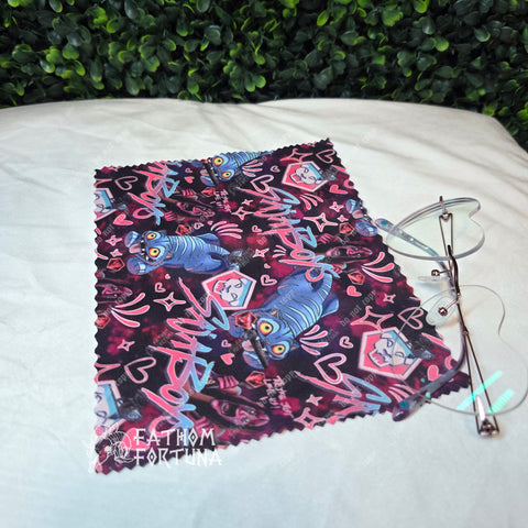 Demon Boy Band Stans Magenta Microfiber Eyeglass Cloth