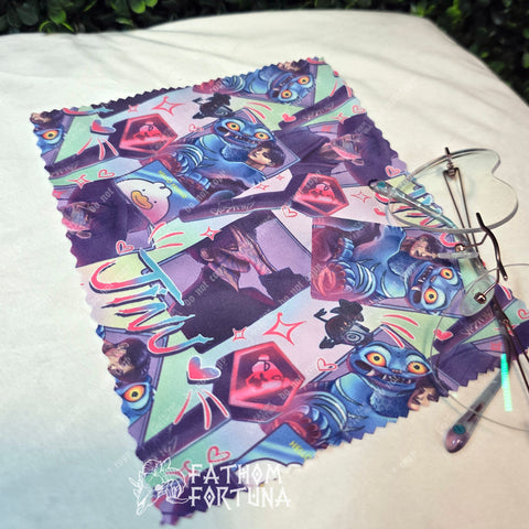 Demon Boy & Tiger Pastel Microfiber Eyeglass Cloth