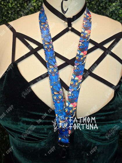 Derpy Blue Tiger Lanyard