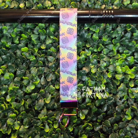 Hunter Girls Emblems Pastel Wristlet Keychain Fob Made To Order