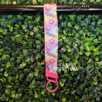 Demon Boy Band Emblems Pastel Wristlet Keychain Fob Made To Order