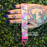 Demon Boy Band Emblems Pastel Wristlet Keychain Fob Made To Order