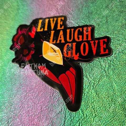 Live Laugh Glove Blitz Vinyl Sticker