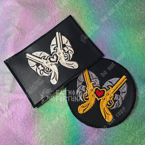 Barb Wire Pirate Flag Embroidered Patch Helluva Boss
