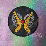 Barb Wire Pirate Flag Embroidered Patch Helluva Boss