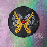 Barb Wire Pirate Flag Embroidered Patch Helluva Boss