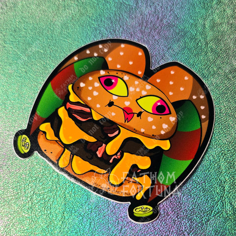 Burger Time! Fizzarolli Fizzburger 3 Inch Vinyl Sticker