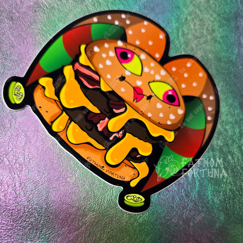 XL Burger Time! Fizzarolli Fizzburger 5 Inch Vinyl Sticker