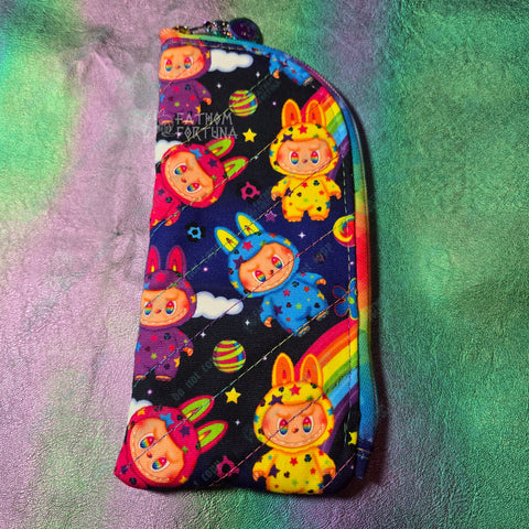 Rainbow Booboo Quilted Eyeglass/Medical Stash Zip Case