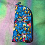 Blue Tiger Quilted Eyeglass/Medical Stash Zip Case