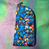 Blue Tiger Quilted Eyeglass/Medical Stash Zip Case