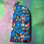 Blue Tiger Quilted Eyeglass/Medical Stash Zip Case