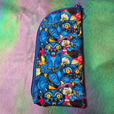 Blue Tiger Quilted Eyeglass/Medical Stash Zip Case