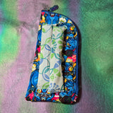 Blue Tiger Quilted Eyeglass/Medical Stash Zip Case