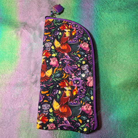 Witchy Pokes Quilted Eyeglass/Medical Stash Zip Case